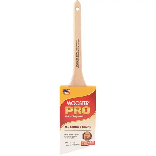 Wooster 0H21430030 3 in. Pro Nylon/Polyester Thin Angle Sash Brush