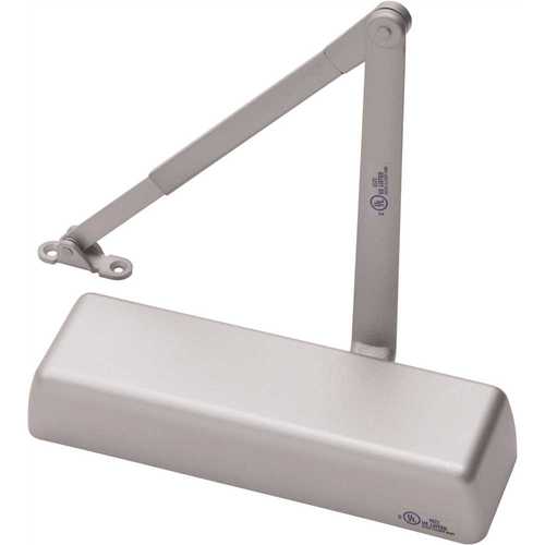 Adjustable Sizes 1-6 Cast Iron Door Closer Grade 1 Full Cover ADA Compliant Satin Chrome