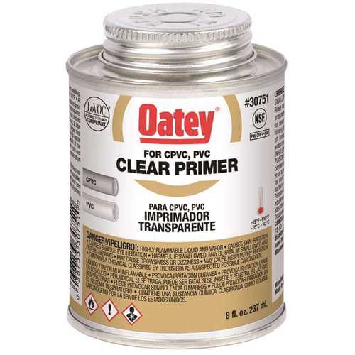 Oatey 307511 8 oz. PVC Clear Pipe Primer