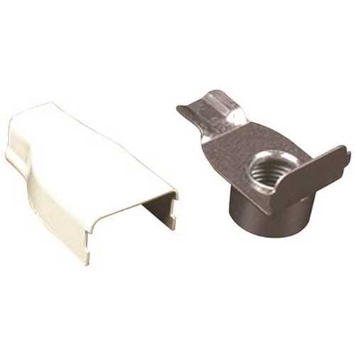 Wiremold V5784 2-1/8 in. x 1-1/4 in. Single-Channel Steel Elbow Box Connector, Ivory