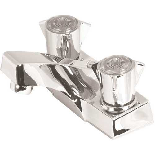 4 in. Centerset Bath Faucet Less Pop-Up Drain Assembly in Chrome