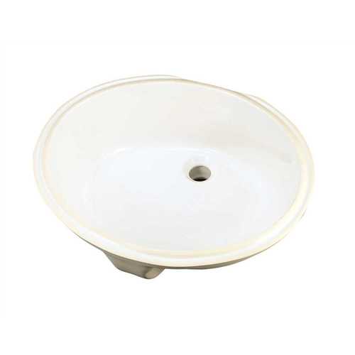 Gerber 0012780 Luxoval 15-1/8 in. Undercounter Sink Basin in White