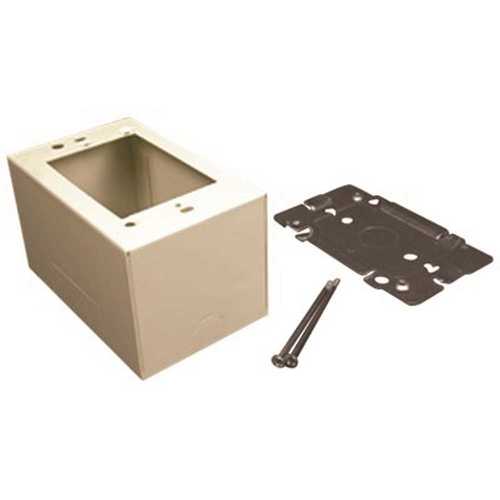 Legrand V2444 1-Gang Dual-Channel Steel Extra Deep Device Box Fitting, Ivory