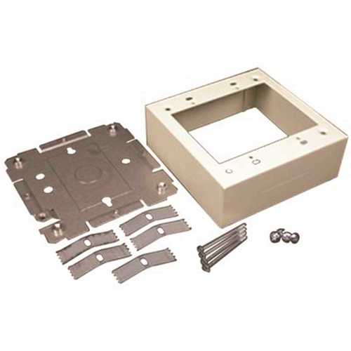 Legrand V2448-2 2-Gang Dual-Channel Steel Device Box Fitting, Ivory
