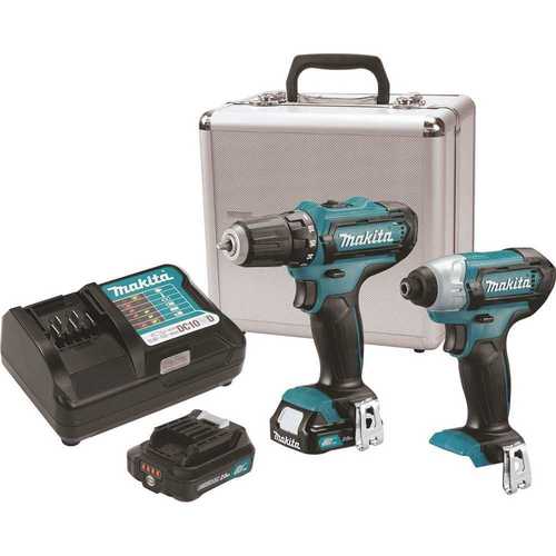 12-Volt MAX CXT Lithium-Ion Cordless Impact Driver/Drill Combo Kitwith Two 2.0 Ah Batteries Charger Case