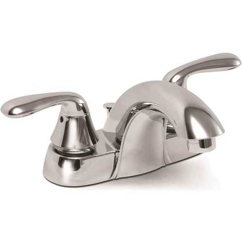 Waterfront 4 in. Centerset 2-Handle Bathroom Faucet with Pop-Up Assembly in Chrome