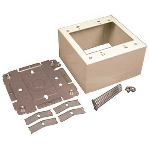 Legrand V2444-2 2-Gang Dual-Channel Steel Extra Deep Device Box Fitting, Ivory