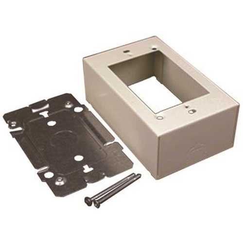Legrand V2448 1-Gang Dual-Channel Steel Device Box Fitting, Ivory
