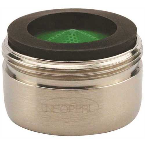 NEOPERL 5401605 Perlator 1.5 GPM 15/16 in. - 27 Regular Male Faucet Aerator, Brushed Nickel green/brushed nickel