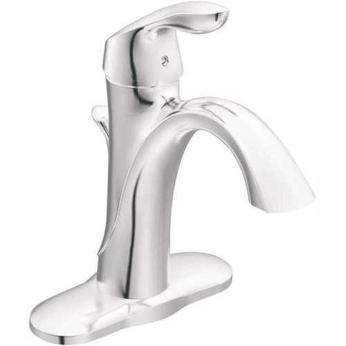 Eva Single Hole Single-Handle High-Arc Bathroom Faucet in Chrome