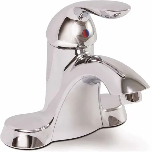 Waterfront Single Hole Single Handle Bathroom Faucet without Pop-Up Assembly in Chrome