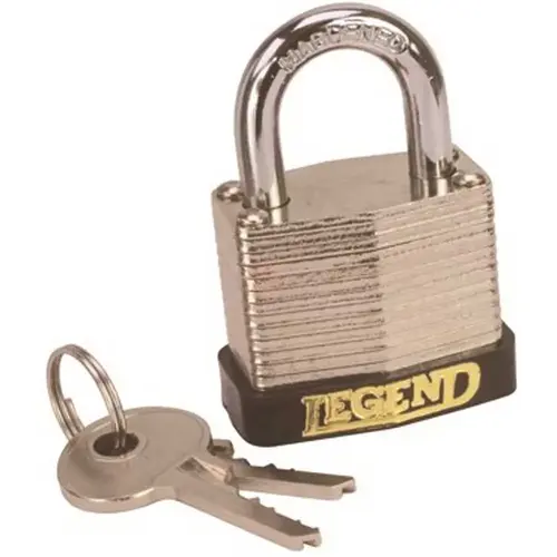 Legend 808007 Laminated Steel Padlock Silver
