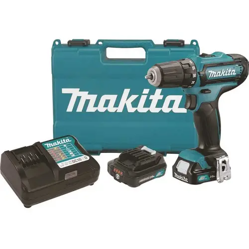 12-Volt Max CXT Lithium-Ion 3/8 in. Cordless Driver Drill Kit with (2) Batteries (2.0 Ah), Charger and Hard Case Teal