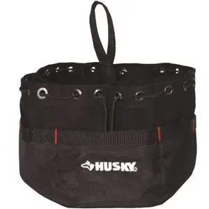 10 in. 19-Compartment Black Canvas Small Parts Organizer Tool Pouch 10 in. 19-Compartment Black Canvas Small Parts Organizer Tool Pouch