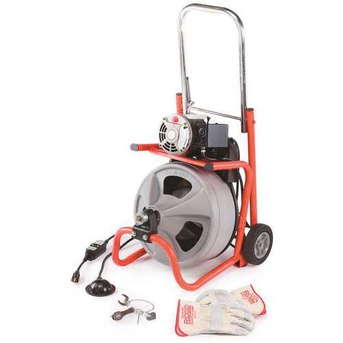 RIDGID 52363 115-Volt K-400 Drain Cleaning Drum Machine with C-32 3/8 in. Integral Wound Cable and Tool Set