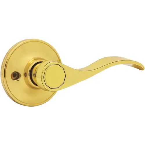 Legend DMYW62-PB Wave Dummy Door Lever Lock in Polished Brass