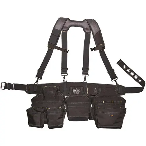 Framer's Suspension Rig, 52 in Waist, Cordura Ballistic Nylon, Black, 19-Pocket