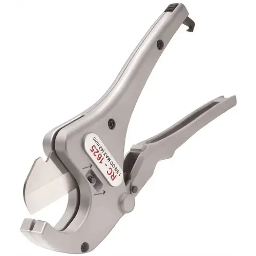 1/8 in. to 1-5/8 in. RC-1625 Ratchet Action Plastic Pipe and Tubing Cutter Gray