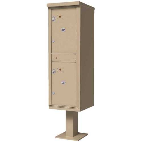 Valiant Outdoor Parcel Locker (OPL) with 2-Lockers in Sandstone