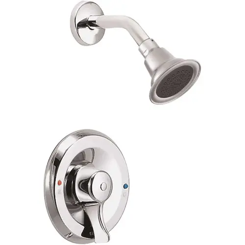 Posi-Temp Single-Handle 1-Spray Shower Faucet with Valve in Chrome