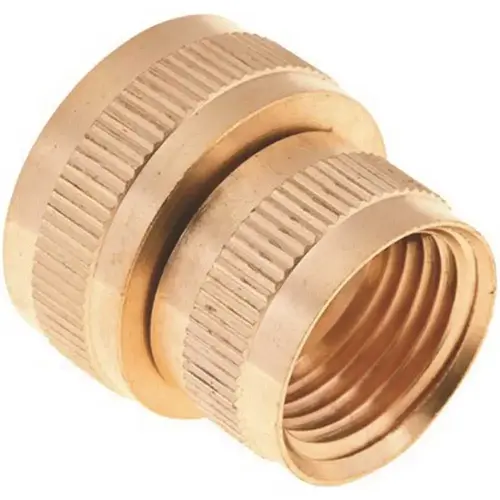 Proplus 9402 3/4 in. FHT x 1/2 in. FIP Brass Hose Adapter Swivel Copper