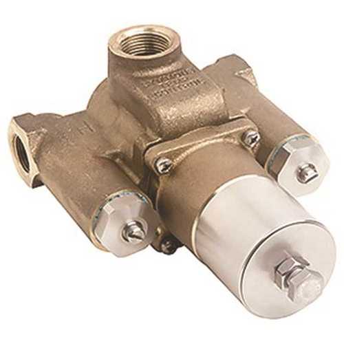 1-1/2 in. Outlet x 1-1/4 in. Inlets Tempcontrol Thermostatic Mixing Valve, Rough Brass