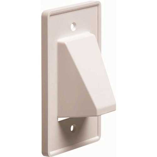 Scoop Single-Gang Reversible Cable Entrance Plate for Low Voltage in White