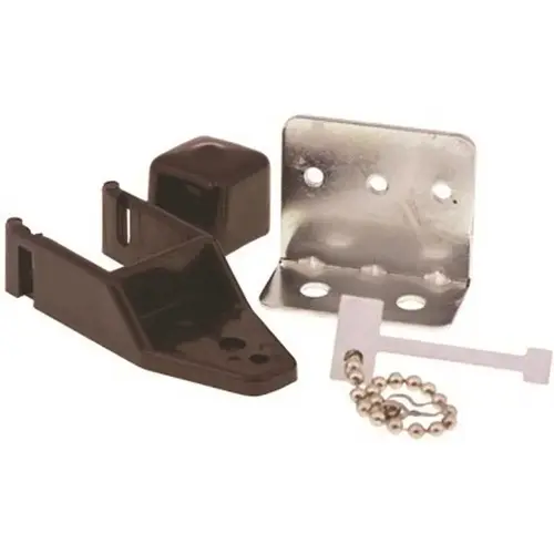 National Brand Alternative POLY BAG HDWRE KIT Patio Door Hardware Kit for Security Bar Black