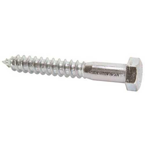 1/4 in. x 2-1/2 in. External Hex Head Lag Screws Zinc Plated - pack of 100