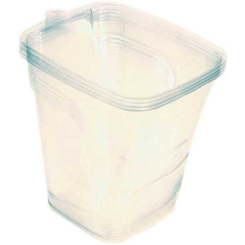 Paint Cup Liner, Disposable, Lock-in, Stepladder, Plastic, Clear, For: AC27-P Paint Cup - pack of 4