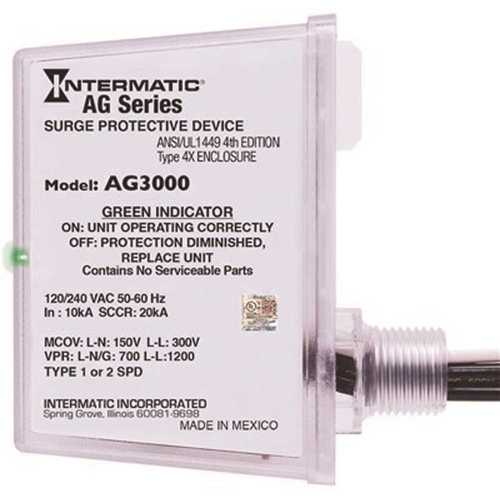 AG Series 120/240 VAC 4X Enclosure Type 1 or Type 2 SPD Whole House Surge Protective Device