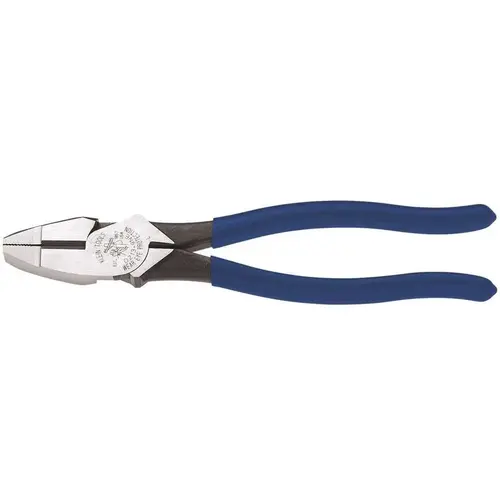 Cutting Plier, 9-3/8 in OAL, 1-3/8 in Cutting Capacity, Dark Blue Handle, 1-1/4 in W Jaw