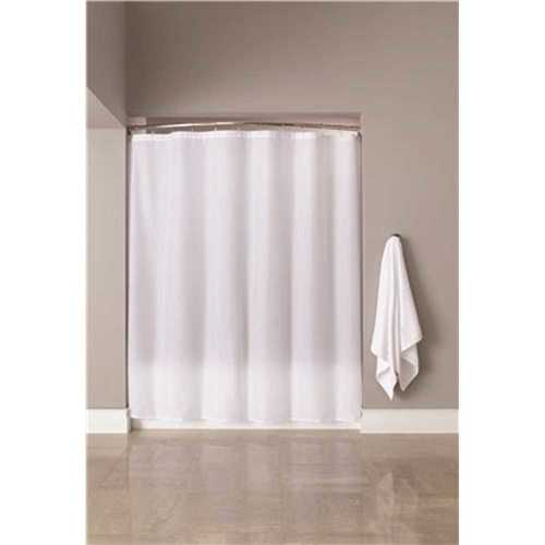 6 ft. x 6 ft. White Nylon Shower Curtain