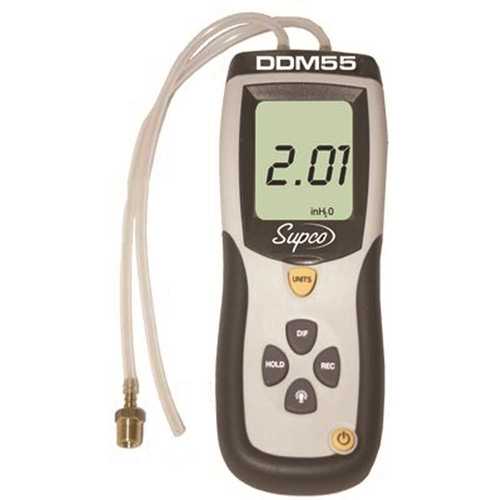 10 in. H Digital Manometer with Dual Input
