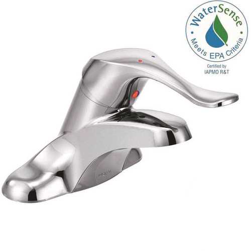 Moen 8420 Innovations 4 in. Centerset Single Handle Low-Arc Bathroom Faucet in Polished Chrome
