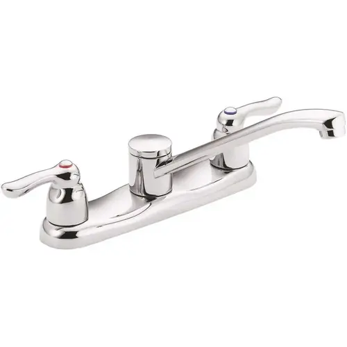 Commercial 2-Handle Low-Arc Kitchen Faucet in Chrome