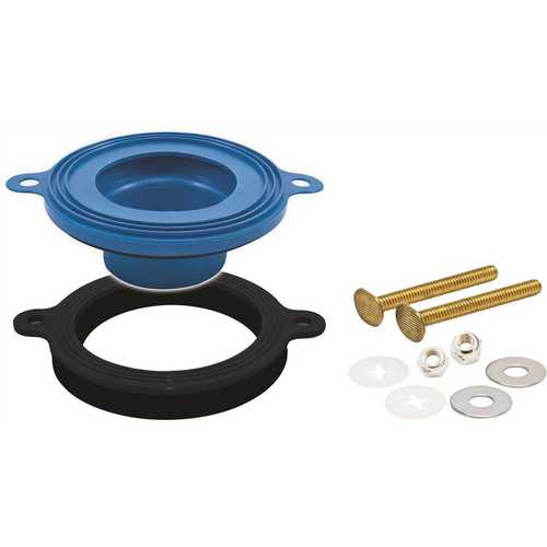 Toilet Seal, Polyethylene/PVC, For: Any Flange and Any Toilets Blue