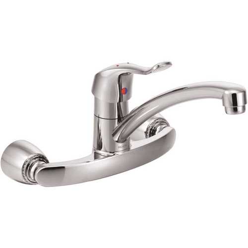 Moen 8713 Single-Handle Wall-Mount Kitchen Faucet with 9 in. Spout in Chrome