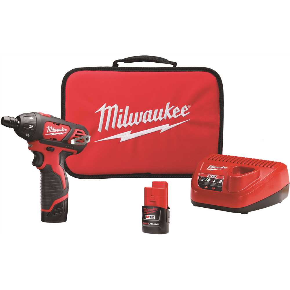 Milwaukee 2401-22 M12 Screwdriver Kit, Battery Included, 12 V, 1.5 Ah, 1/4 in Chuck, Hex, Quick-Change Chuck Red