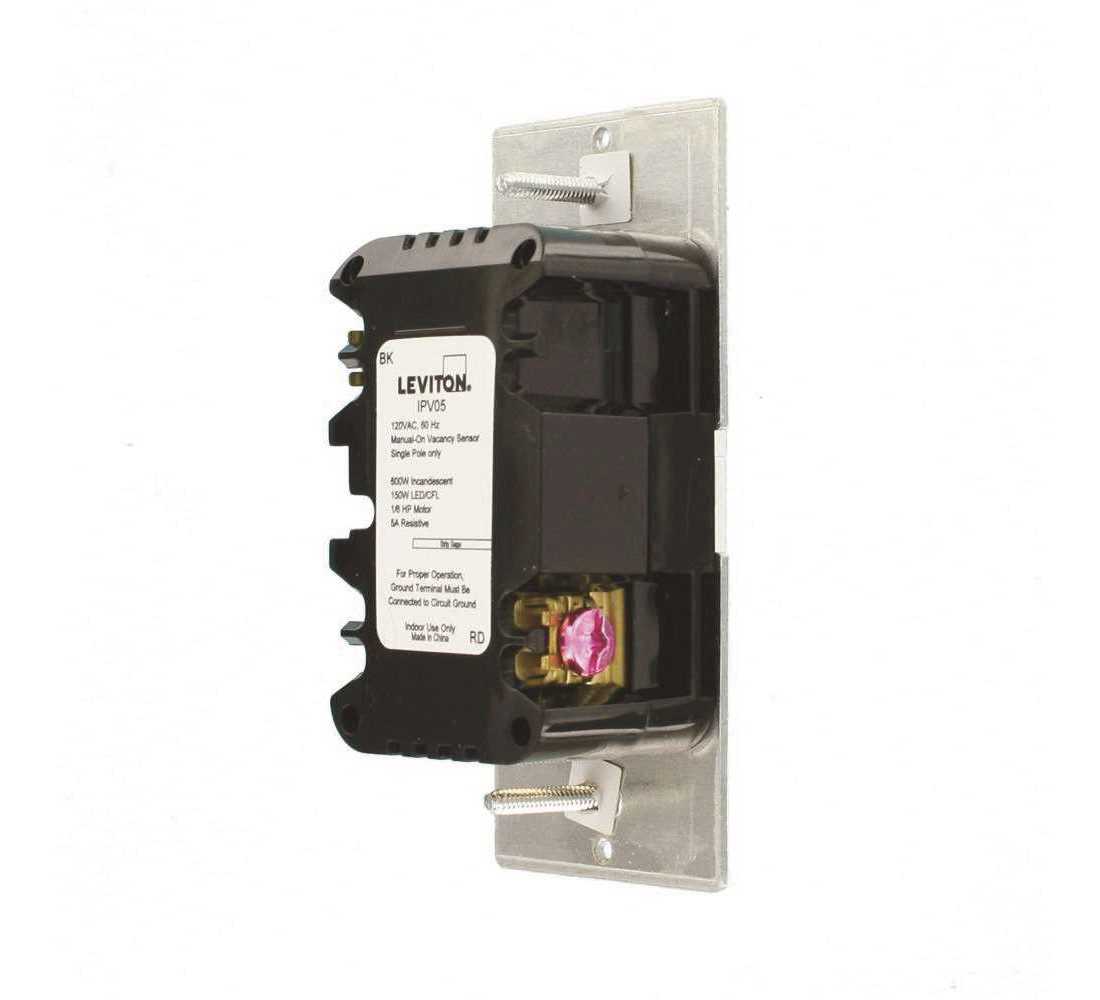 Leviton IPV05-1LZ LED//CFL Universal Manual-On Occupancy Sensor