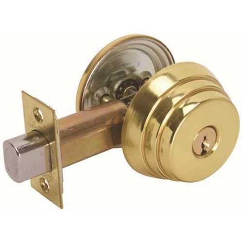 Arrow Lock E61-3-23/8-KD E61 Deadbolt US3 2-3/8 Polished Brass