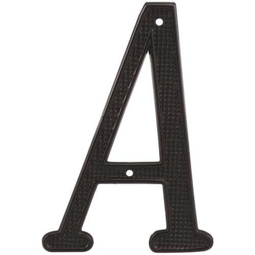 4 in. Tall House Letter (A), Diecast, Black