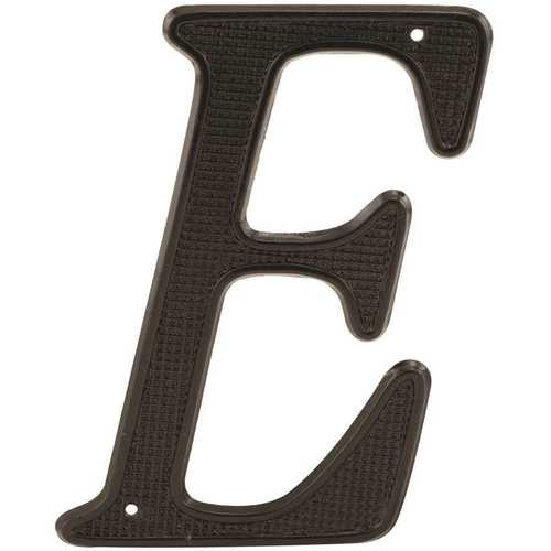 4-1/4 in. House Letter E, Tall, Diecast, Painted Black