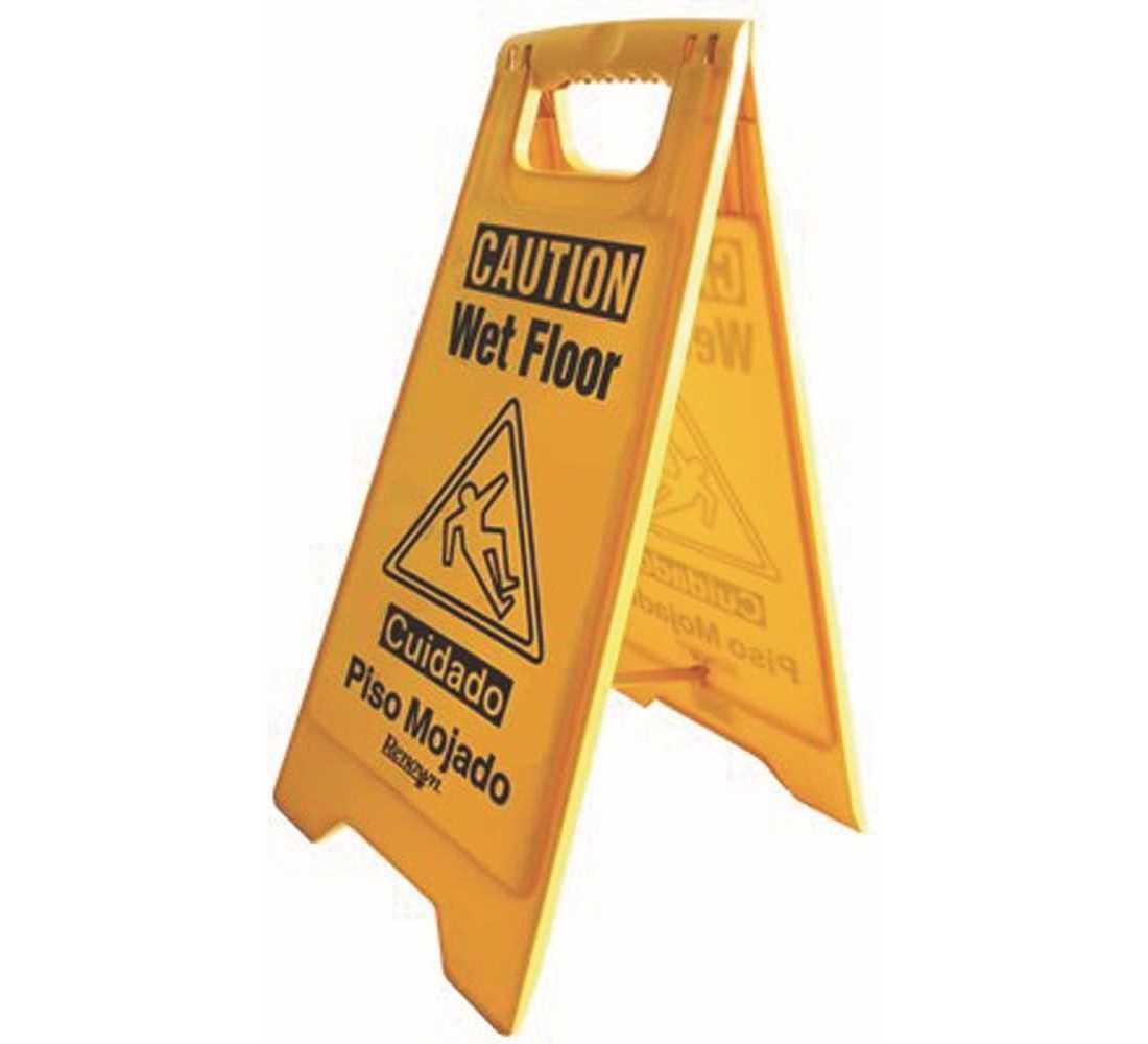 Renown 880547 25 In English And Spanish Caution Wet Floor Sign