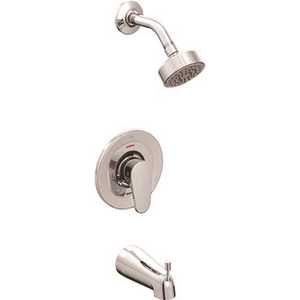 Cleveland Faucet Group 46301CGR Edgestone Single-Handle Bathtub/Shower Trim Kit with Water-Saving Showerhead 1.75 GPM in Chrome