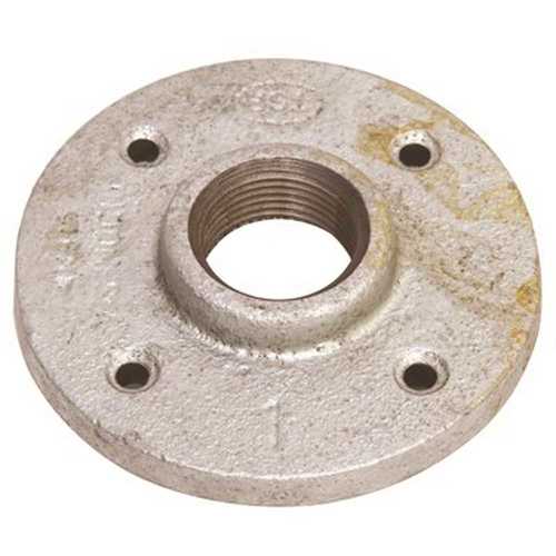 1 in. Galvanized Floor Flange Silver - pack of 18