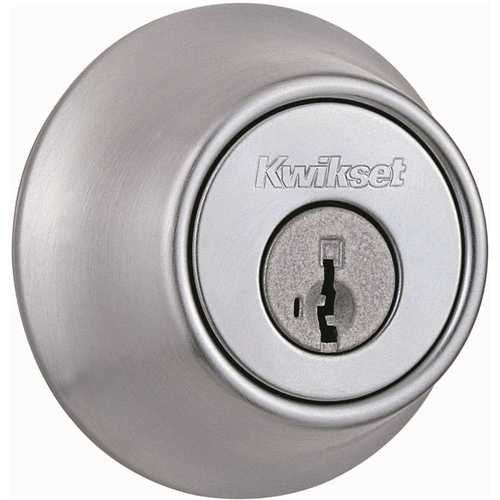 660 Series Metal Satin Chrome Single Cylinder Deadbolt Featuring SmartKey Security - pack of 12