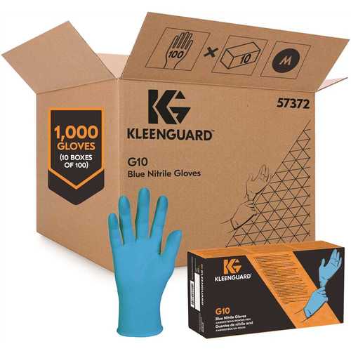 G10 Medium Blue Nitrile Powder-Free Gloves - pack of 100