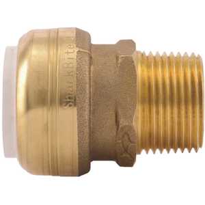 SharkBite UIP134 3/4 in. Brass Push-to-Connect PVC IPS x 3/4 in. Male Pipe Thread Adapter