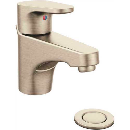 Single-Handle Centerset 1.5 GPM 50/50 Waste Assembly with Lever Handle in Brushed Nickel